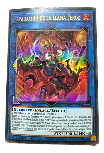 Yugioh Ferocious Flame Swordsman Duov