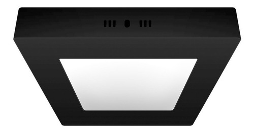 Macroled Panel Plafón Cuadrado Led 6w Frío Black Serie Npc06