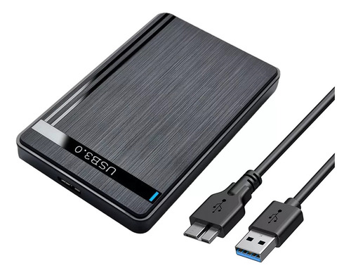 Kopira 2.5 Carcasa De Disco Duro , Caja De Disco Duro Usb 3.0 Con Uasp,para 2.5 Hdd Ssd Sata I/ii/iii De 7mm 9.5mm,4tb Max Con 50cm Cable Compatible Con Macbook, Ps5, Xbox X/s, Ps4, Samsung-negro