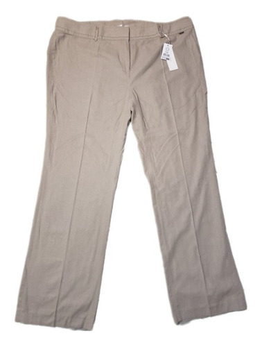 Pantalón Vestir Mujer, Lino Y Viscosa, Color Taupe, Talla 54