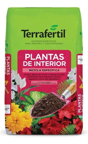 Sustrato Plantas De Interior Terrafertil 20 Litros