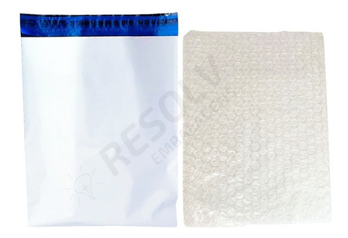 Envelope Segurança C/ Plástico Bolha 19x25 100 Un Saco Bolha Branco