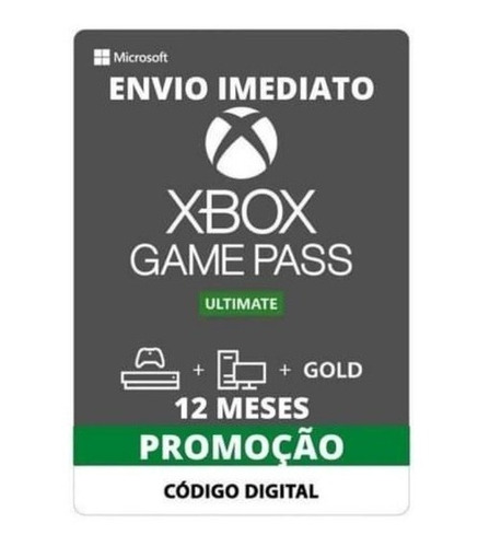 Game Pass Ultimate Código 25 Dígitos 12 Meses