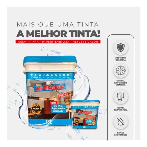 Tinta Emborrachada Antimofo 3,6l Vucan