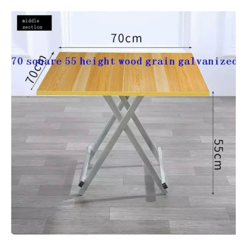 Mesa Plegable Portatil Exterior Comedor Multifuncional 80x80