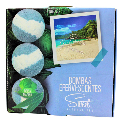 Sweet 9 Bombas Efervescentes Para Baño. Aromas Naturales Spa