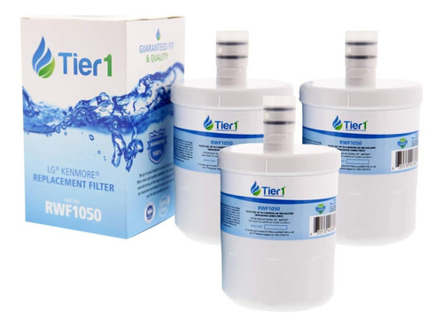 Tierja2002a Filtro De Agua, Paquete De 3 | Reemplazo Para LG