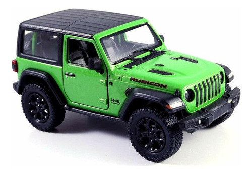 Jeep Rubicon 2018 A Escala 1:36 Kinsmart // 12,5 Cms. Verde.