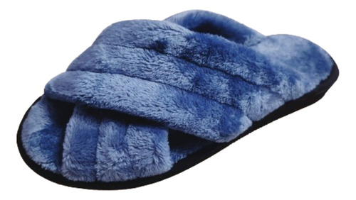 Pantufla Chinela Peluche Super Soft Suave Cruzada - Art 700