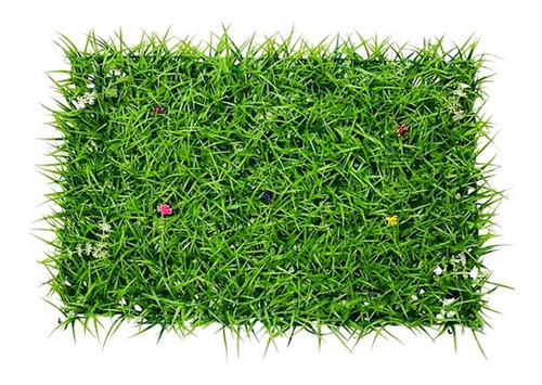Cesped Artificial Grama Con Flores 60x40cm