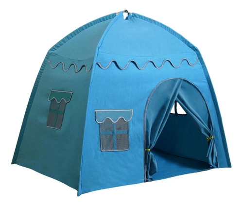 Castle Tent Fairy Playhouse Portátil, Para Azul Oscuro