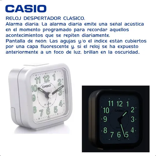 Despertadores casio con luz sale