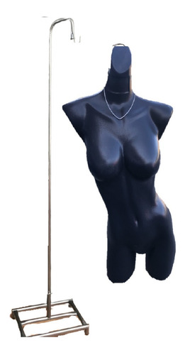 Maniquí Mujer ¾ Sexi Plástico Oscuro, Base Colgar Dama 