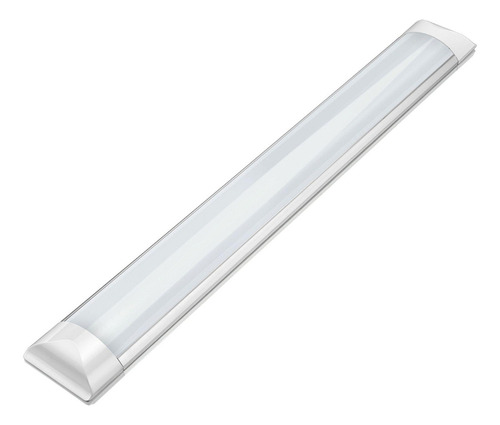 Luminária Tubular Led Slim 60cm 20w Luz Branca Fria Sobrepo Cor Cinza 110V/220V