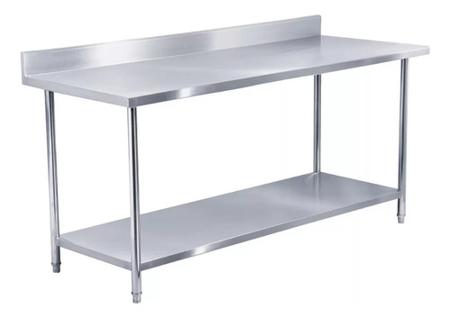 Mesa De Trabajo Gastronómica Moretti Acero Inoxidable 140cm