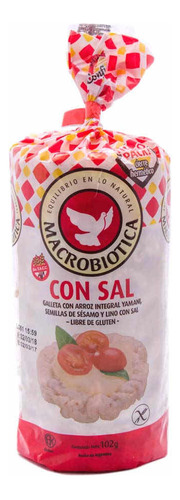 Macrobiotica Galletas De Arroz Integral Con Sal +sesamo 102g