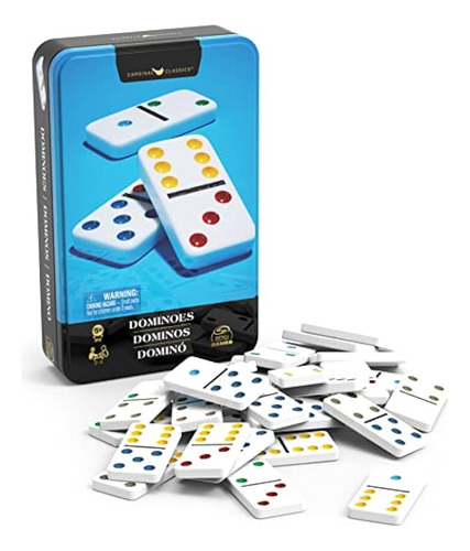 Juego De Mesa Dominó Doble Seis Clásico Spin Master ;o