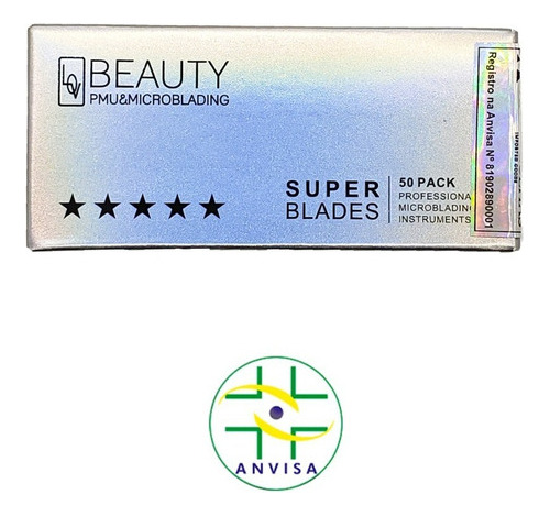50 Lâminas Super Blade 18u Lovbeauty 0.18mm Microblading