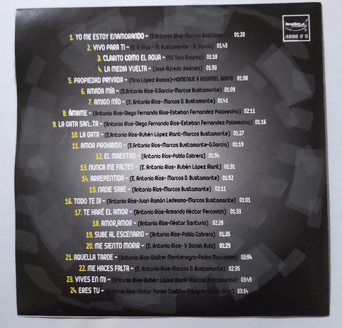Antonio Ríos Cd Nuevo Original Megamix Con Nunca Me Faltes