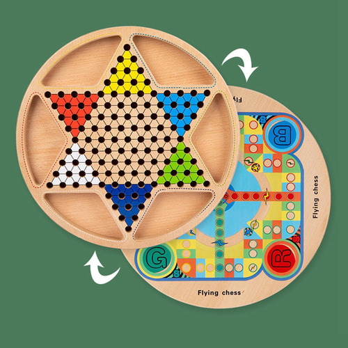 2 En 1 Halma Juego De Mesa Educativo De Damas Chinas Estilo1