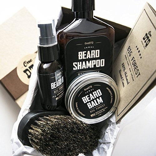 Big Forest Beard Treatment Kit - Champú 9 Oz - Aceite B5lsd