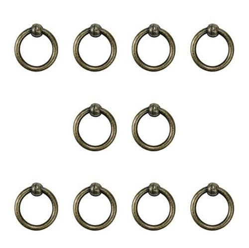 Tiradores  De Mueble Anillo Metal Vintage X 10u Bronce