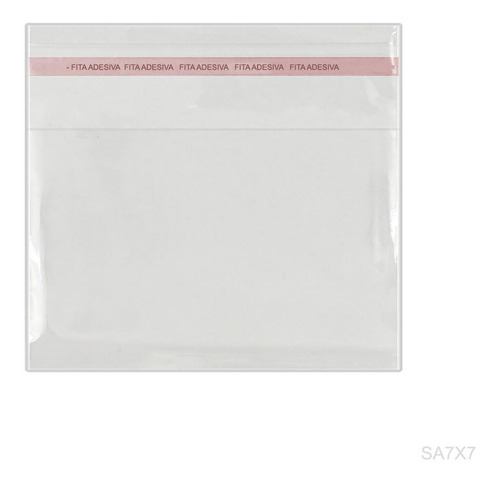 Imagem 1 de 4 de Saco Adesivado Transparente 12x10 Pacote Com 100 Unidades