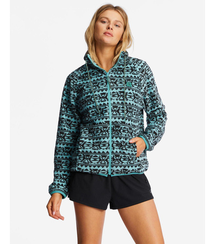 Polerón Billabong A/div Boundary Zip Lite Celeste