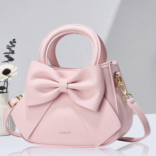Color Sólido Señoras Elegante Lazo Decoración Moda Bolso
