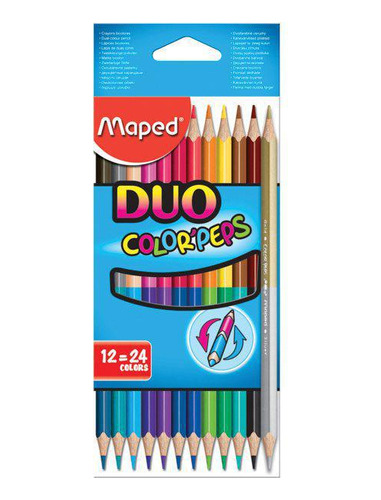 Lápis De Cor Duo 12=24 Cores Colorpeps Maped