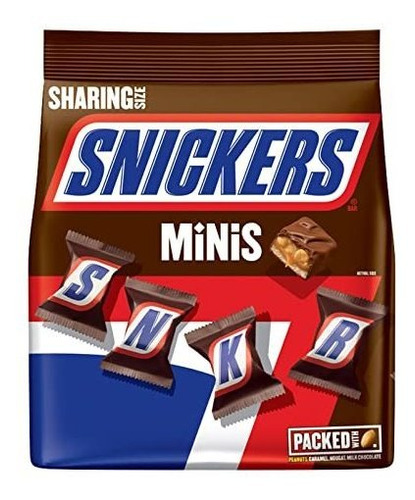 Snickers Minis Caramelo De Chocolate Barras Tamaño 9.7 Onzas