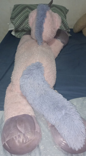 Unicornio De Peluche Gigante Rosa Claro (Usado)