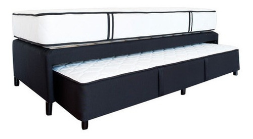 Sommier 1 Plaza 90x200 Dual Lc La Cardeuse Color Blanco