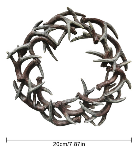 Christmas Wreath With White Deer Antlers 30 30 Cm