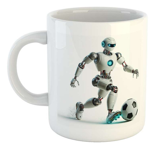 Taza Ceramica Robot Futbol Pelota Playing Sports Play M1