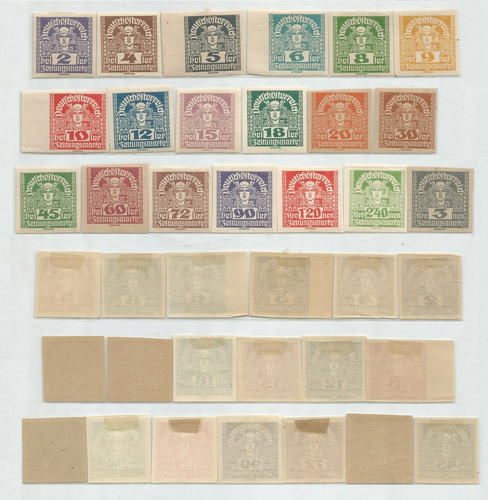 S1313 Áustria 1918 Unificação Com Alemanha 119 Selos
