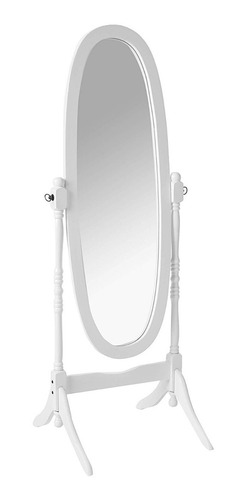Imagen 1 de 4 de Espejo Ovalado De Piso Contemporáneo Blanco  ¡ Envió Gratis!