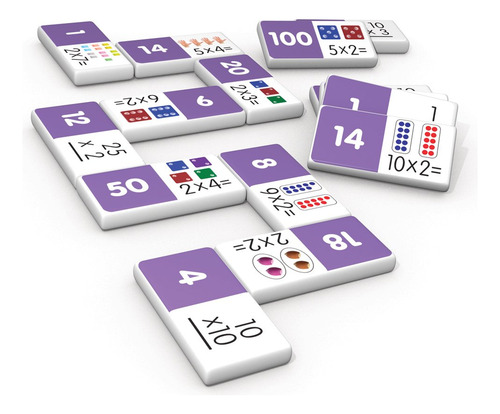 Juego De Dominó Multiplicación Junior Learning, 28 Piezas...