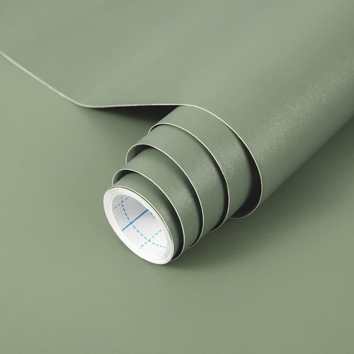 Practicalws Sage Green Wallpaper Stick And Peel Green Con...