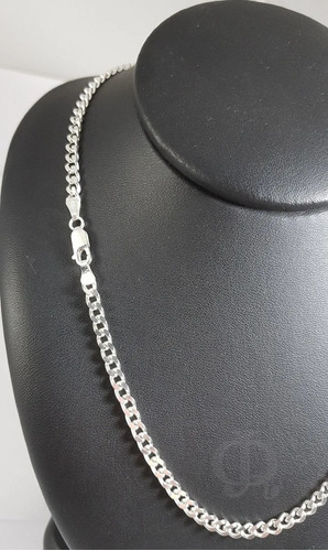 Imagen 2 de 6 de Cadena Plata 925 Groumet 4mm 60cm Maciza Hombre Garantia