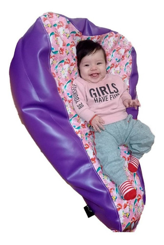 Imagen 5 de 9 de Puff Pera Kid Para Niña De Sirenita, Peppa Pig...