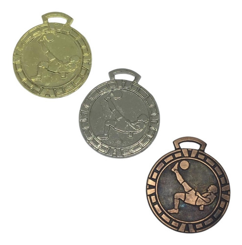 Imagen 9 de 9 de 100 Medallas Deportiva 3,5cm Fútbol Futbol