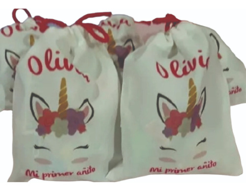 35 Bolsitas Unicornios Golosinera Personalizadas 