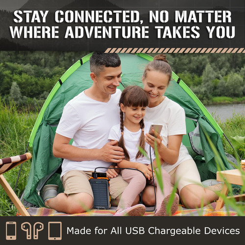 Cargador Solar Portátil Ip67 Con Usb Doble
