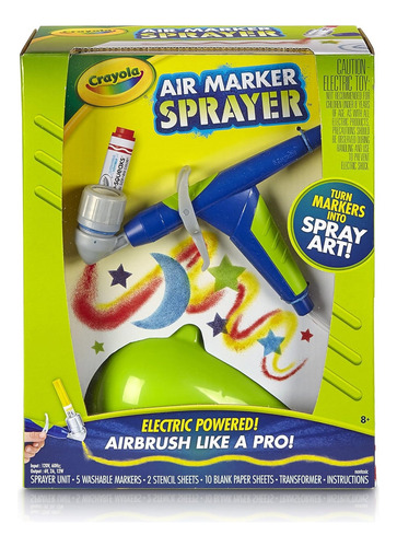 Crayola Air Marker Sprayer Set Airbrush Gift Ages 8 9 10 11 