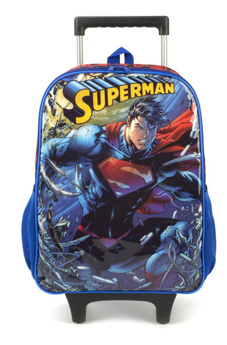 Mochila Rodinha G 16 Infantil Superman P1 Luxcel Ic37892sm