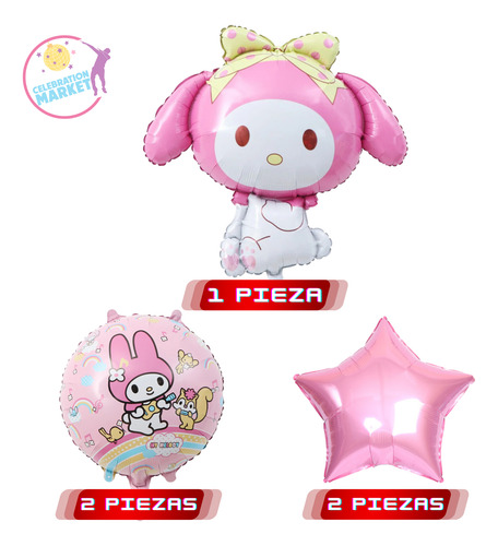 Kit Globos Hello Kitty My Melody