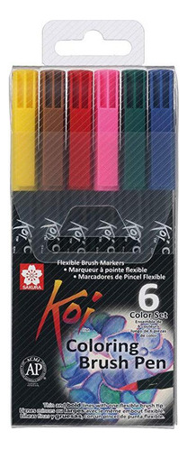Kit de rotuladores artísticos Koi Coloring Sakura de 6 colores