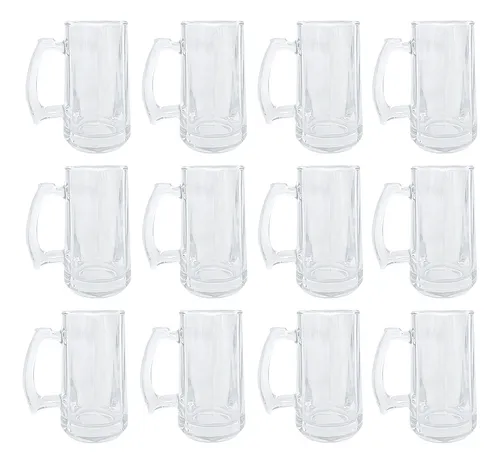 comprar Kit Cu002F 12 Caneca Vidro 400ml Zero Grau Robusta Cerveja Chopp