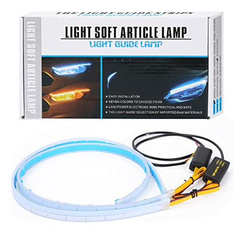 Cocsmart - Tira Flexible De Luces Led Para Coche, De Dos Col